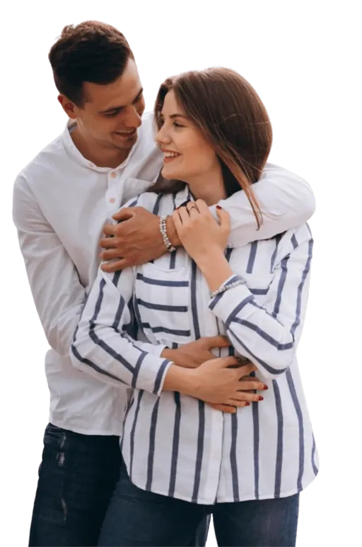 Couple heureux grâce à CoeurAstral