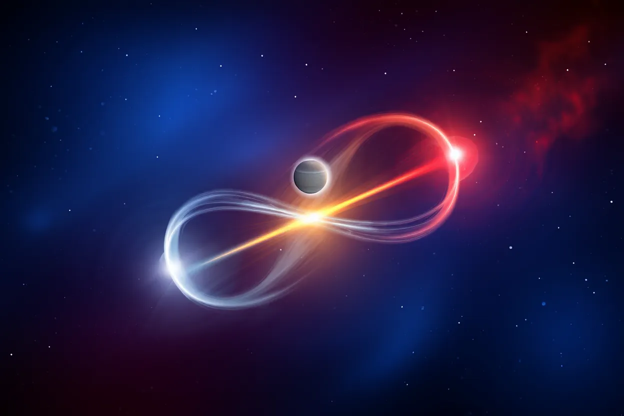 Planètes Vénus, Mercure et Mars en mouvement rétrograde avec trajectoires lumineuses inversées