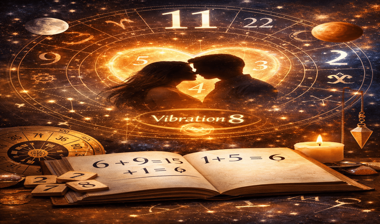 Numérologie de couple avec symboles et nombres